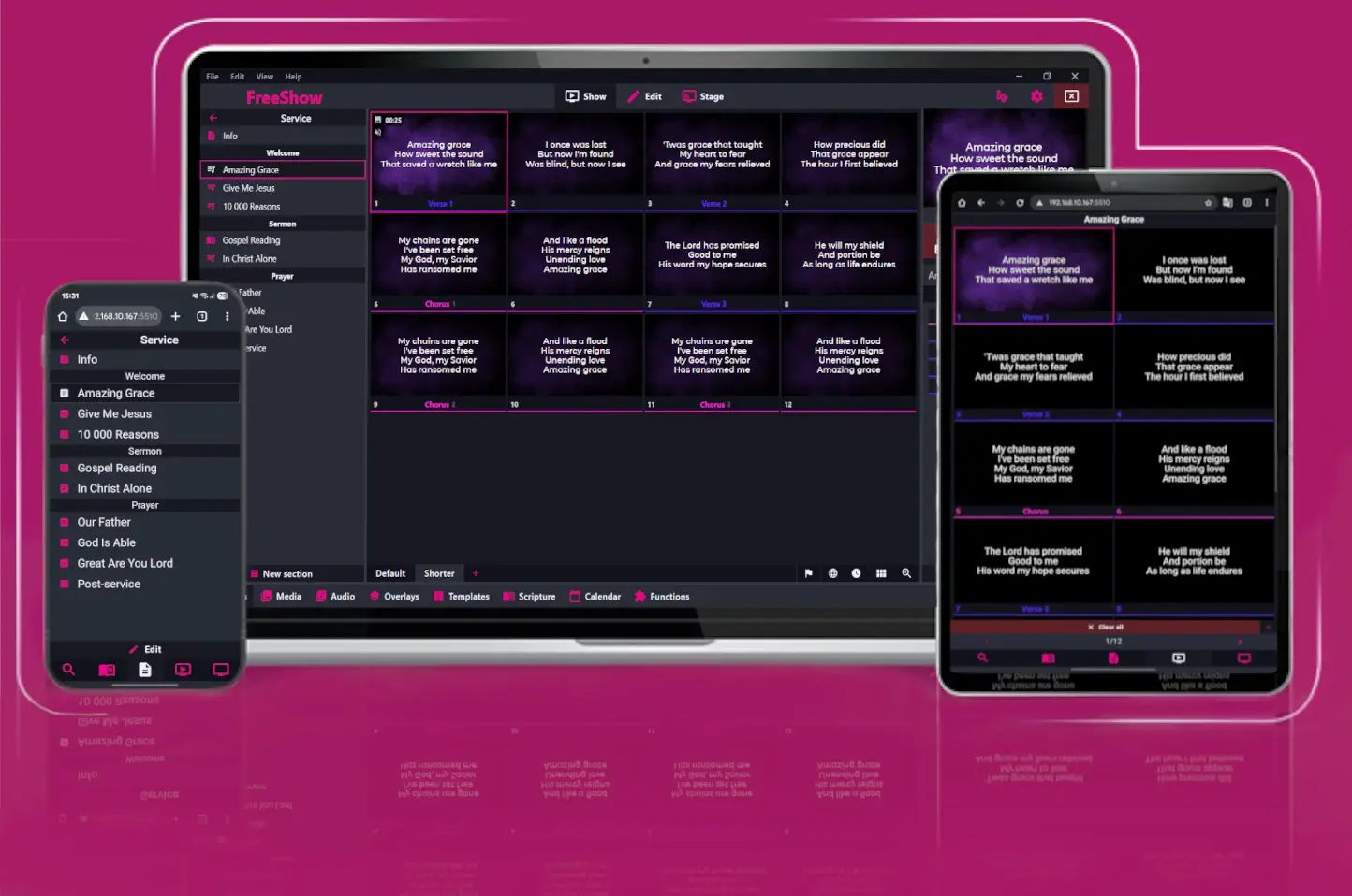 Person working with FreeShow